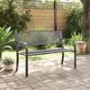 vidaXL Gartenbank 119 cm Schwarz Stahl 4002827 Bild 3