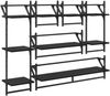 vidaXL Wandregal-Set 6 pcs Schwarz Eichen-Optik 100 x 25 x 30 cm 882840 Bild 2