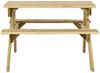 vidaXL Picknicktisch mit Bänken 110x123x73 cm Kiefernholz Imprägniert 318398 Bild 2