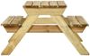vidaXL Picknicktisch mit Bänken 110x123x73 cm Kiefernholz Imprägniert 318398 Bild 3