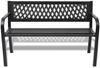 vidaXL Gartenbank 118 cm Stahl Schwarz 42169 Bild 2