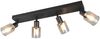 4-flammiger Deckenstrahler CADIZ mit Glasschirmen Amberfarbig, Breite 58cm Bild 2