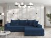 Ecksofa Couchgarnitur Sofa OSKAR in Stoff Tilia Dunkelblau Ottomane Rechts Bild 2