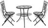 vidaXL 3-tlg. Bistro-Set Keramik Schwarz und Weiß 271772 Bild 2