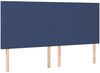 vidaXL Boxspringbett mit Matratze Stoff Blau 200x200 cm, Härtegrad: H2 [3137027] Bild 5