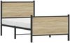 vidaXL Metallbett ohne Matratze Sonoma-Eiche 90x200 cm 4007727 Bild 4