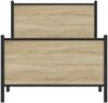 vidaXL Metallbett ohne Matratze Sonoma-Eiche 90x200 cm 4007727 Bild 5