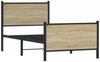 vidaXL Metallbett ohne Matratze Sonoma-Eiche 90x200 cm 4007727 Bild 3