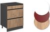 Küchenunterschrank R-Line Goldkraft Eiche 60 cm J-Shape mit Schubladen, AP Anthrazit Vicco Bild 5