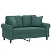 vidaXL 2-Sitzer-Sofa mit Zierkissen Dunkelgrün 120 cm Samt 3200937 Bild 3