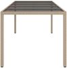 vidaXL Gartentisch Beige 250x100x75 cm Hartglas und Poly Rattan 316728 Bild 4