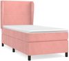 vidaXL Boxspringbett mit Matratze Rosa 90x190 cm Samt 3129068 Bild 2