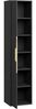 Badplaats Badezimmerschrank Rimini 38 x 33 x 170 cm Schwarz Matt - Hoch Badschrank mit 1 Tür und Soft-Close Bild 4