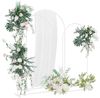vidaXL Hochzeitsbogen 3 pcs Weiß Stahl 42023037 Bild 3