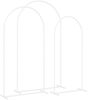 vidaXL Hochzeitsbogen 3 pcs Weiß Stahl 42023037 Bild 5