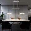 LED Hängeleuchte, Chrom, Glas, Höhenverstellbar, L 90 cm Bild 4