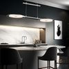 LED Hängeleuchte, Chrom, Glas, Höhenverstellbar, L 90 cm Bild 5