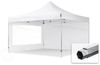 4x4 m Faltpavillon PROFESSIONAL Alu 40mm, Seitenteile mit Panoramafenstern, weiß Bild 1