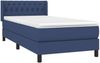 vidaXL Boxspringbett mit Matratze Blau 90x200 cm Stoff 3129927 Bild 3