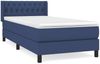 vidaXL Boxspringbett mit Matratze Blau 90x200 cm Stoff 3129927 Bild 2