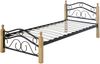Homestyle4u Metallbett inkl. Lattenrost, Metall schwarz, 90x200 cm Bild 3