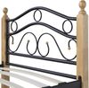 Homestyle4u Metallbett inkl. Lattenrost, Metall schwarz, 90x200 cm Bild 4