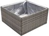 vidaXL Pflanzkübel Grau 80x80x40 cm Poly Rattan 319175 Bild 3
