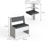 Eckbankgruppe Roman Weiß 120 x 120 cm Ohne Tisch Vicco Bild 3