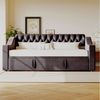 Merax Daybett (Tagesbett Einzelbett Doppelbett aus Samt), Polsterbett mit Ausziehbett,Schlafsofa mit Stauraum & USB,90/180x190cm Bild 2