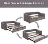 Merax Daybett (Tagesbett Einzelbett Doppelbett aus Samt), Polsterbett mit Ausziehbett,Schlafsofa mit Stauraum & USB,90/180x190cm Bild 4