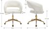 WAHSON OFFICE CHAIRS Bürostuhl aus Chenille/PU-Leder, ergonomisch Drehstuhl mit Rollen Bild 3