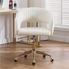 WAHSON OFFICE CHAIRS Bürostuhl aus Chenille/PU-Leder, ergonomisch Drehstuhl mit Rollen Bild 2
