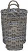 vidaXL Blumentopfkorb mit Speicher 2 Stk. Natürliches Grau Kubu Rattan 42020957 Bild 5