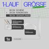 Bestlivings Gardinenschiene ( Weiß ) 90cm 1-läufig + 2er Set Rundbogen Bild 2