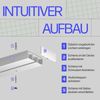 Bestlivings Gardinenschiene ( Weiß ) 90cm 1-läufig + 2er Set Rundbogen Bild 4