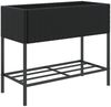 vidaXL Pflanzkübel mit Ablage Schwarz Poly Rattan 366384 Bild 2