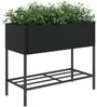 vidaXL Pflanzkübel mit Ablage Schwarz Poly Rattan 366384 Bild 4