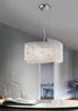 Große LED Pendelleuchte mit Glas Lampenschirm & Streifendekor, Ø 50cm Bild 3