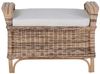 MiaMöbel Rattan Hocker 'Panama' honig-braun 100% Baumwolle, Massivholz, Rattan Mahagoni Landhaus Bild 2