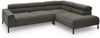 KAWOLA Sofa DELIA Ecksofa Feincord anthrazit Recamiere rechts 74 x 219 x 276 cm Bild 3