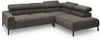 KAWOLA Sofa DELIA Ecksofa Feincord anthrazit Recamiere rechts 74 x 219 x 276 cm Bild 5