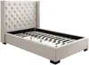 Vente-unique - MASSIMO Bett Stoff Beige - B 215,5 cm x H 141,5 cm x L 143,5 cm Bild 2