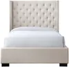Vente-unique - MASSIMO Bett Stoff Beige - B 215,5 cm x H 141,5 cm x L 143,5 cm Bild 3