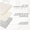 LuxusKollektion Hochflor-Teppich Teppich Hochflor Grau Waschbar Elfenbeinweiß 140 x 200 cm Rechteckig Bild 2