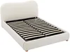 Vente-unique - VANARI Bett Stoff Weiß - B 225 cm x H 95 cm x L 181 cm Bild 4