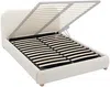 Vente-unique - VANARI Bett Stoff Weiß - B 225 cm x H 95 cm x L 181 cm Bild 5