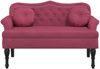 vidaXL Sitzbank mit Kissen Weinrot 120,5x65x75 cm Samt 372144 Bild 3