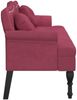 vidaXL Sitzbank mit Kissen Weinrot 120,5x65x75 cm Samt 372144 Bild 4