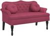 vidaXL Sitzbank mit Kissen Weinrot 120,5x65x75 cm Samt 372144 Bild 2