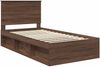 vidaXL Bettrahmen Braun Eichen-Optik 100 x 200 cm Massives Kiefernholz 3411052 Bild 4
